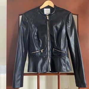 Zara leather peplum jacket